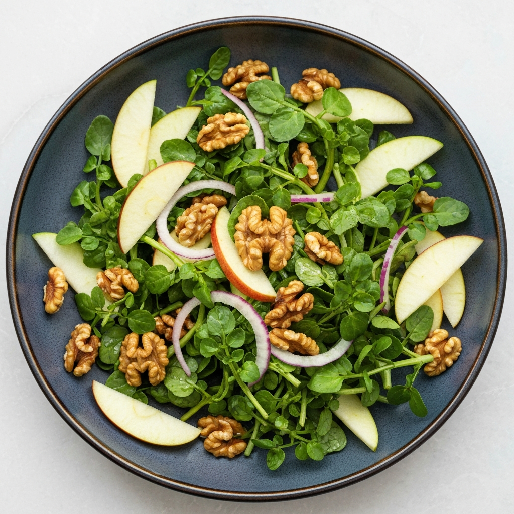Watercress and Apple Salad with Toasted Walnuts