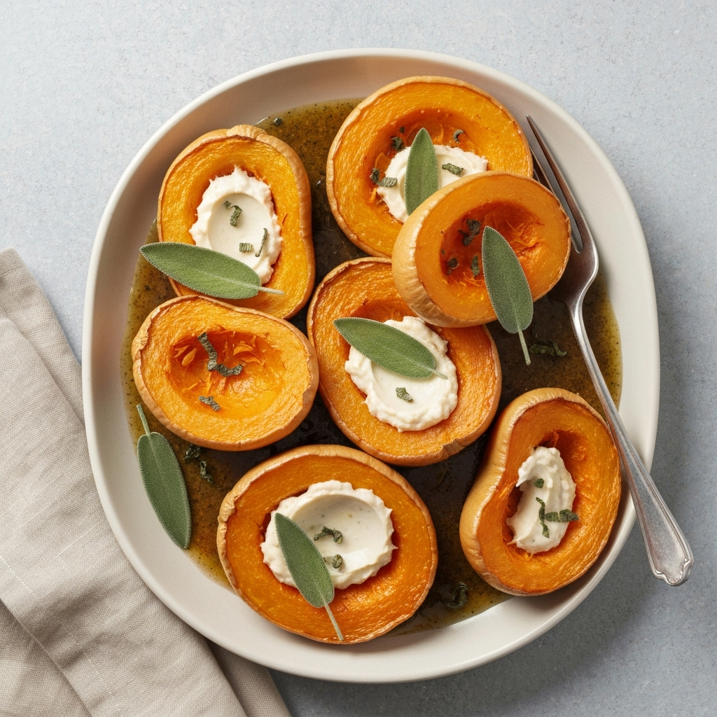 Roasted Butternut Squash with Jersey Butter & Sage