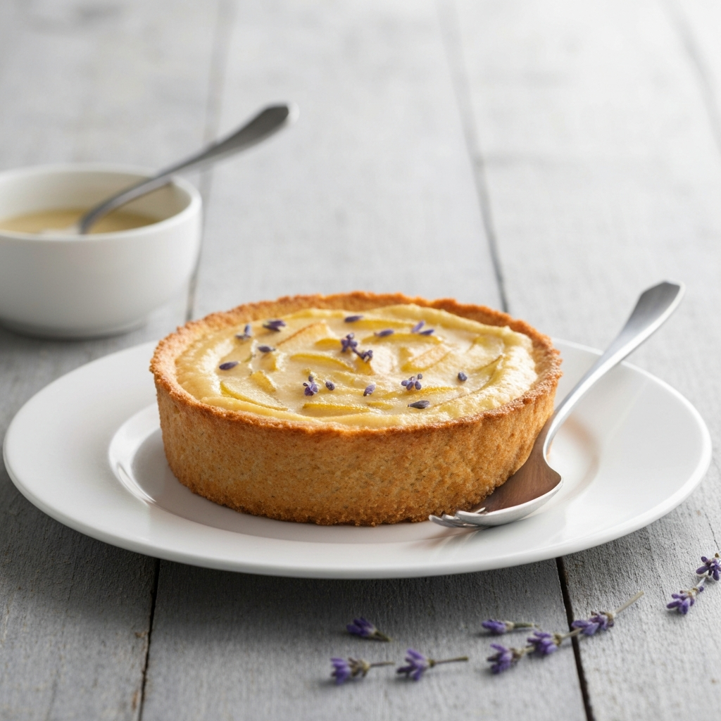 Jersey Apple Cake with Lavender-Infused Cream