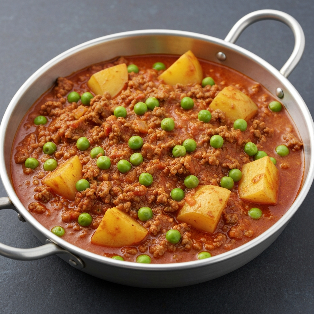 Spiced Beef Keema Curry with Peas and Potatoes
