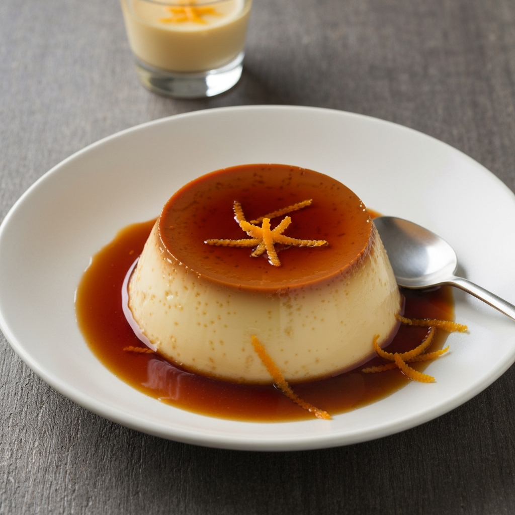 Espresso Flan with Orange Zest