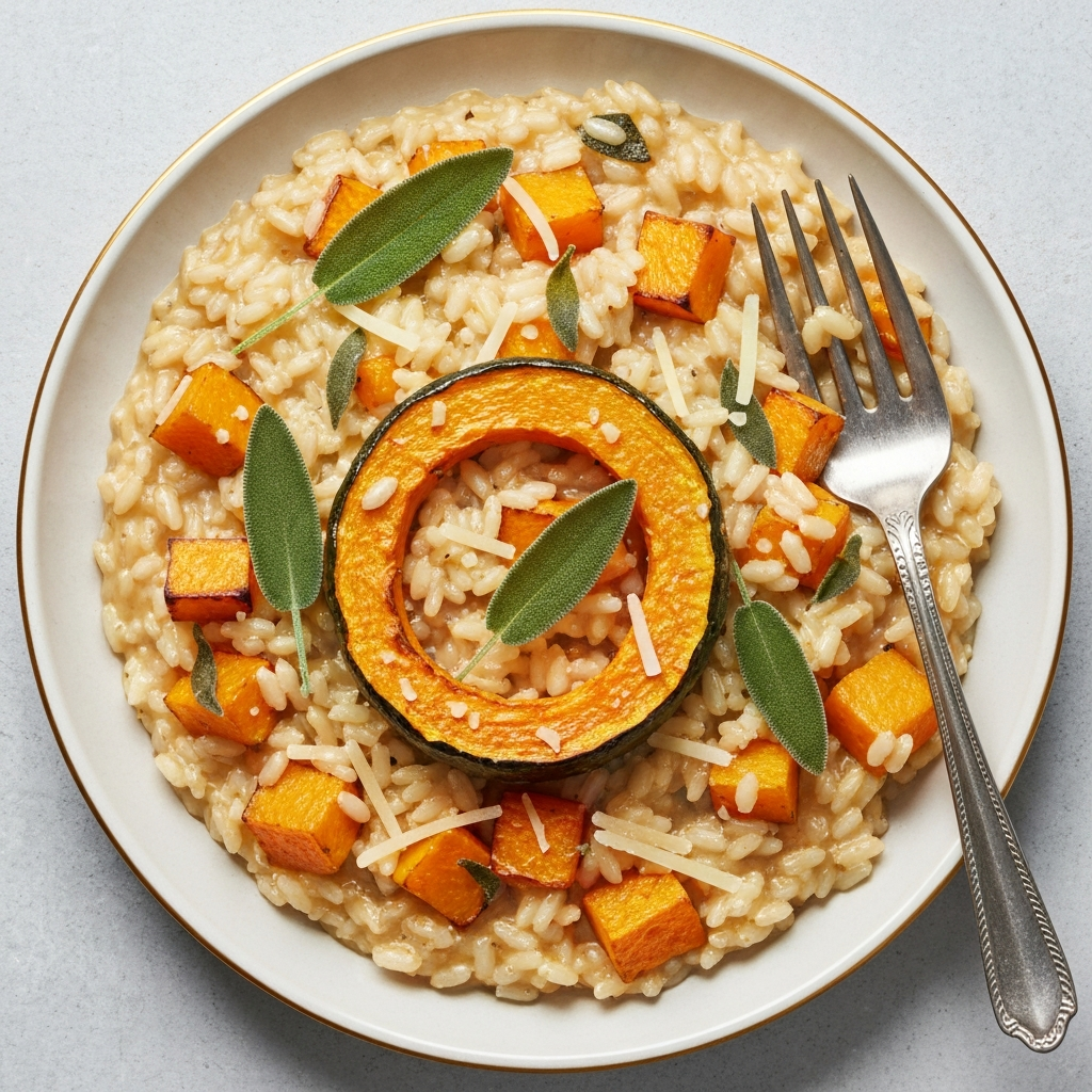 Roasted Butternut Squash and Sage Risotto