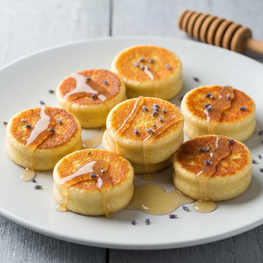 Grilled Jersey Cream Cakes with Honey-Lavender Glaze