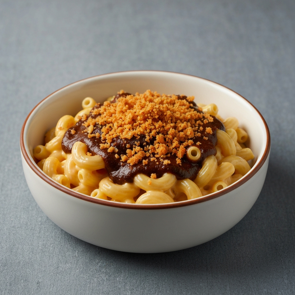 Mole Poblano Mac and Cheese with Chorizo Breadcrumbs