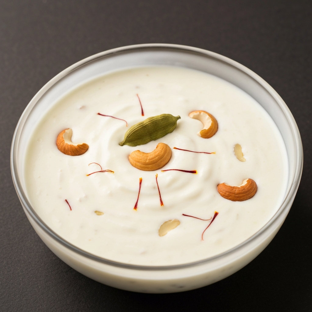 Shrikhand (Sweet Yogurt Dessert) with Cardamom and Saffron
