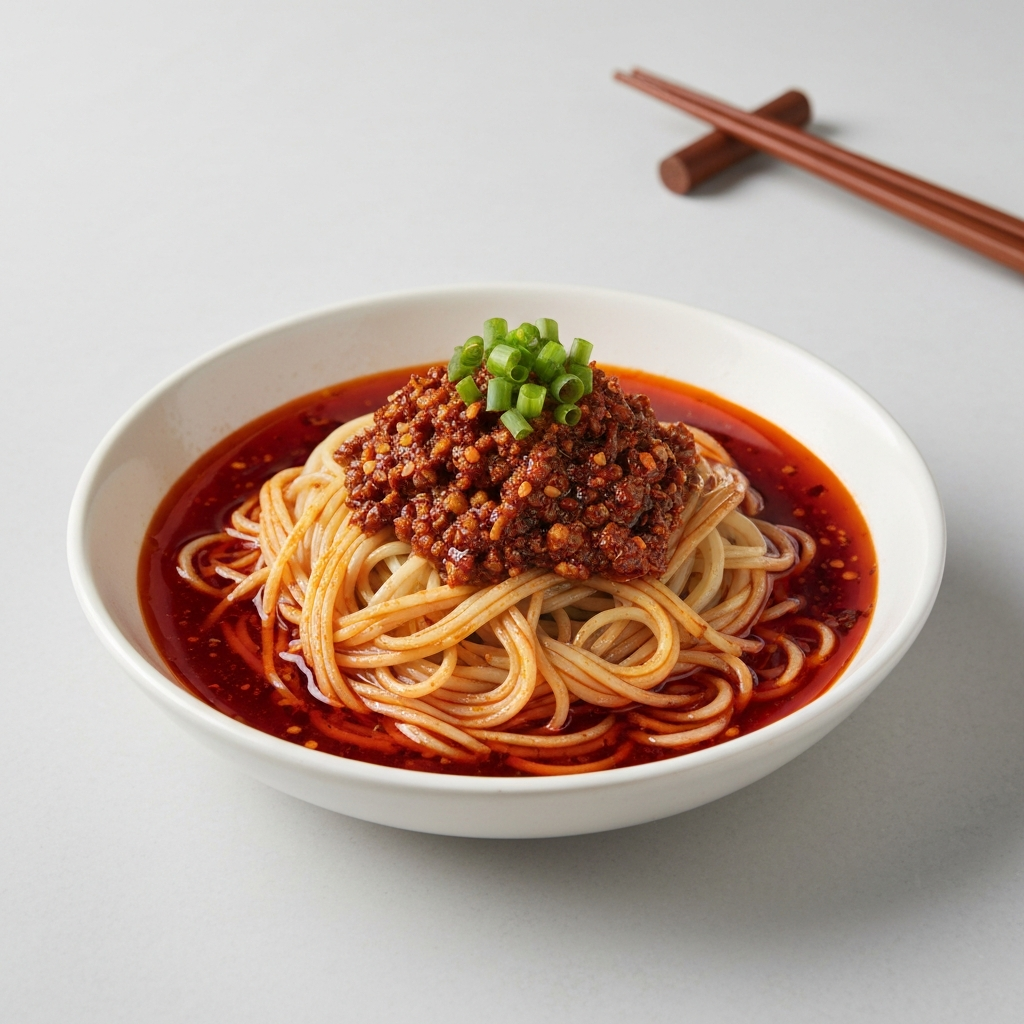 Sichuan Spicy Mung Bean Noodles (Liangfen)