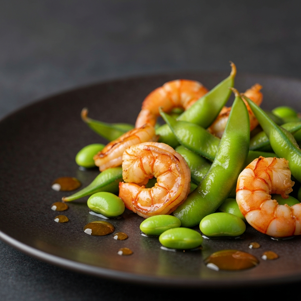 Spicy Edamame & Shrimp Bites