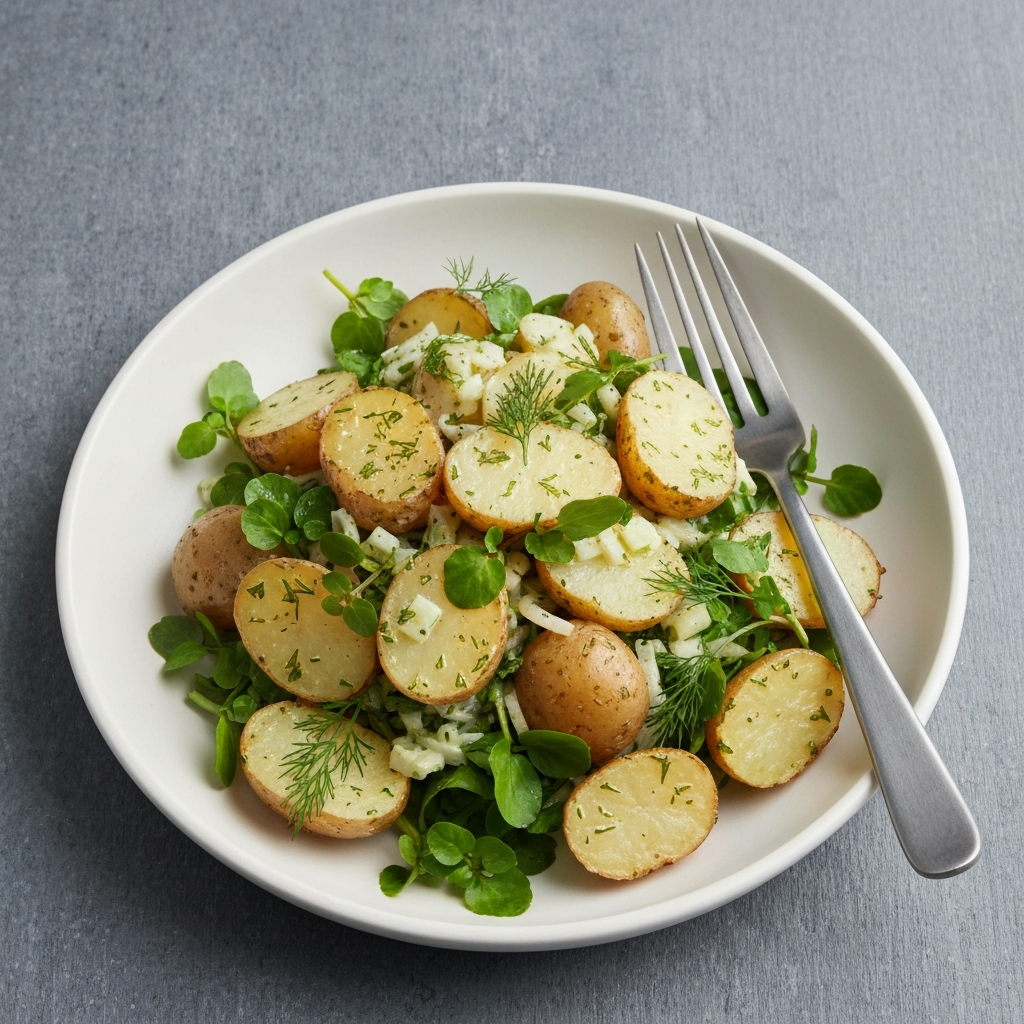 Jersey Royal Potato & Watercress Salad with Lemon-Dill Vinaigrette