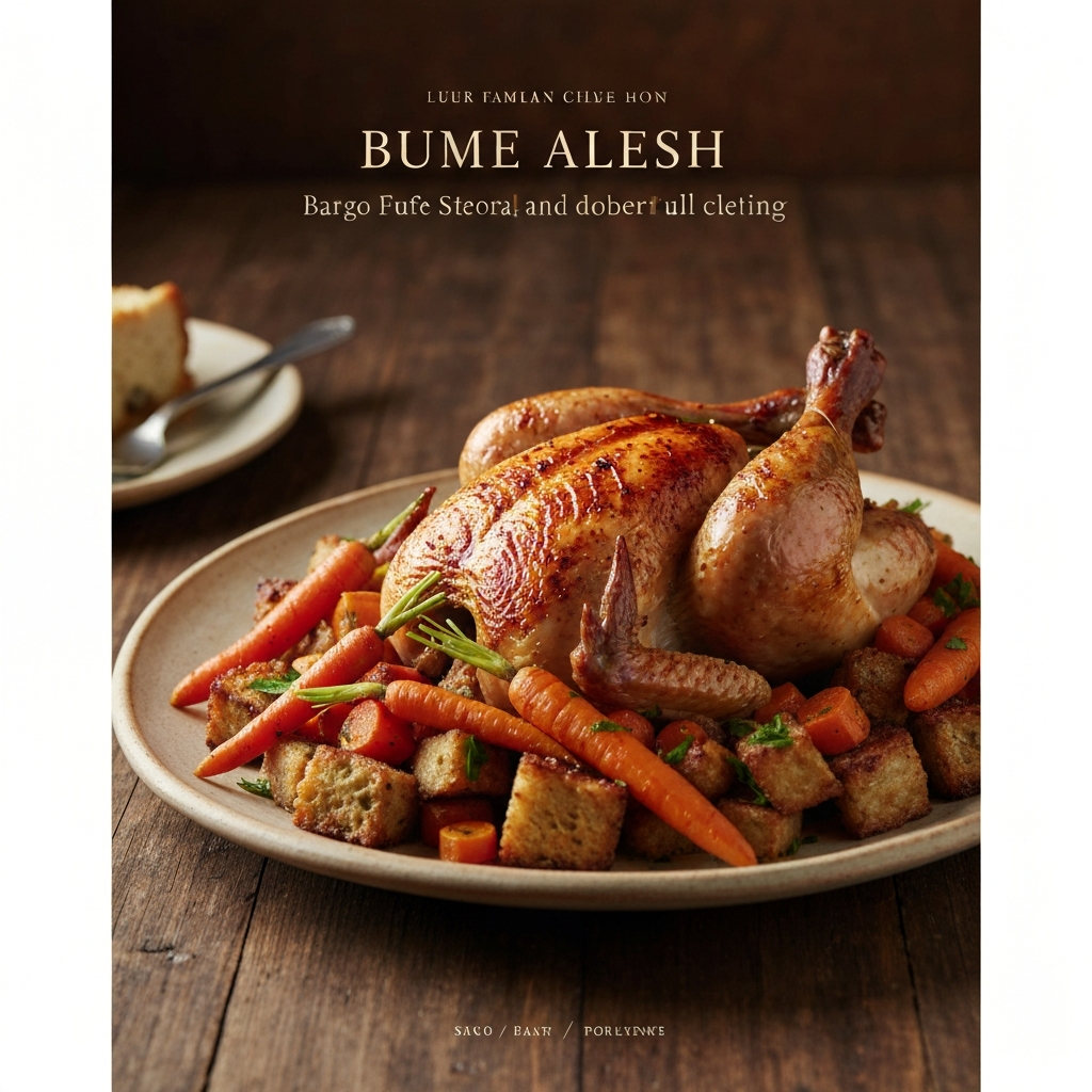 Engagement Roast Chicken with Carrot Panzanella