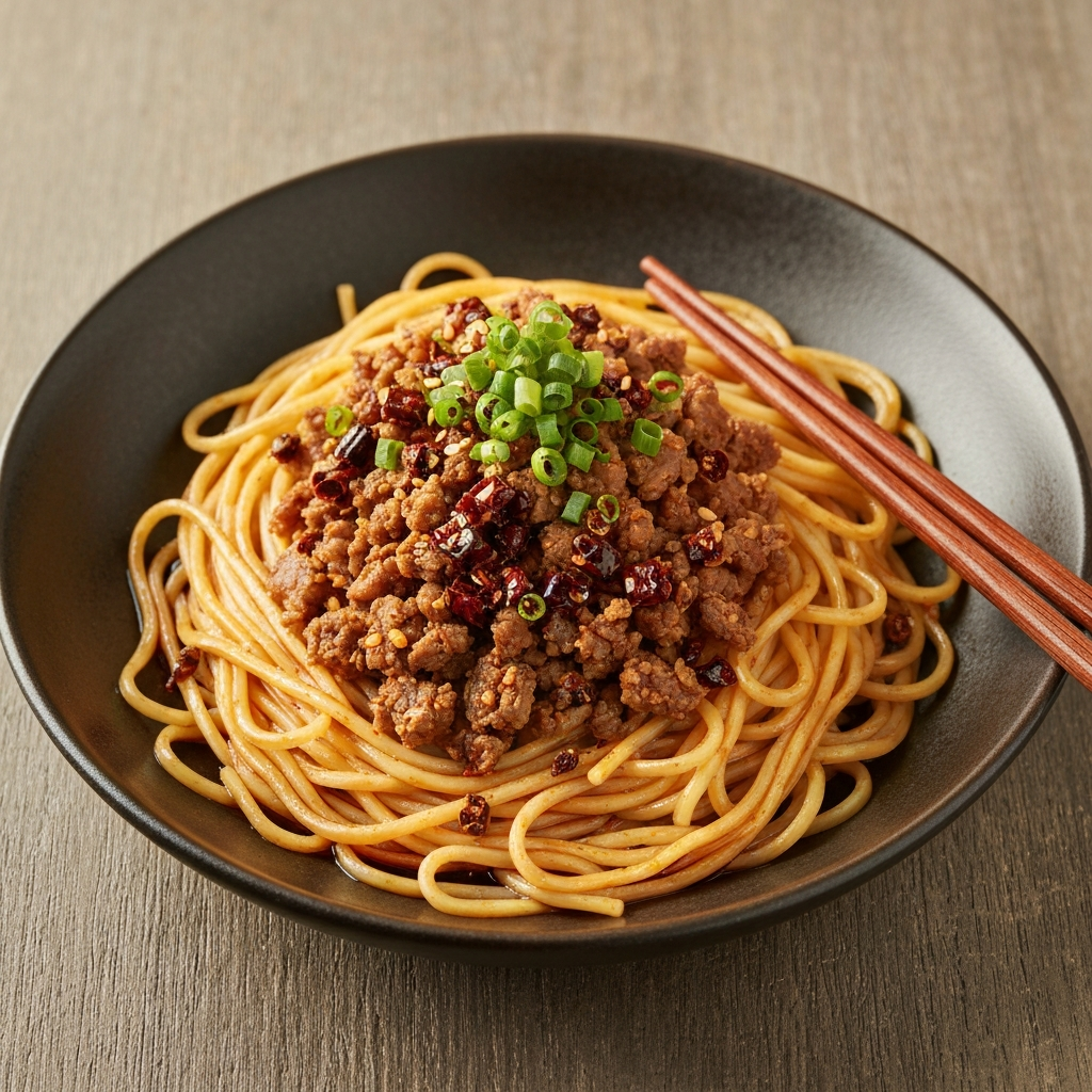 Spicy Sesame Noodles with Sichuan Peppercorns