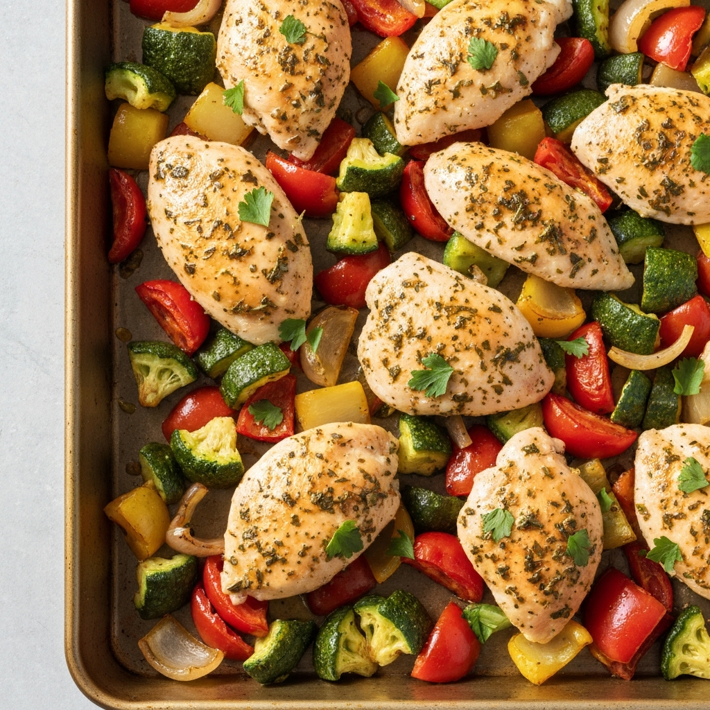 Sheet Pan Lemon Herb Chicken and Veggies