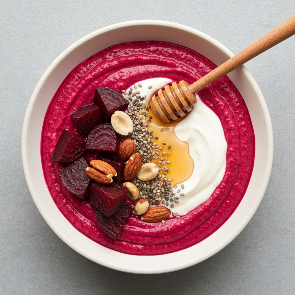 Beetroot and Jersey Cream Smoothie Bowl