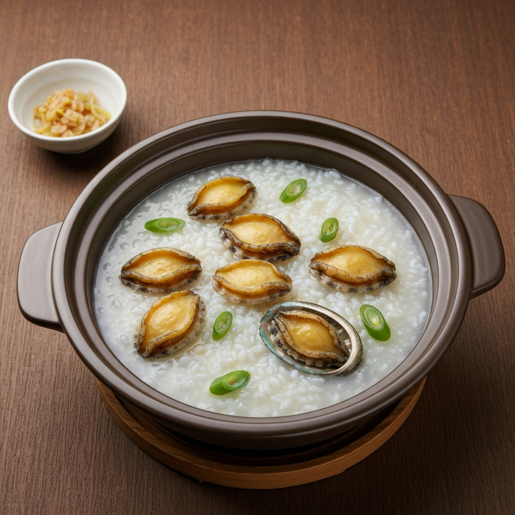 Korean Rice Porridge (Juk) Hot Pot with Abalone