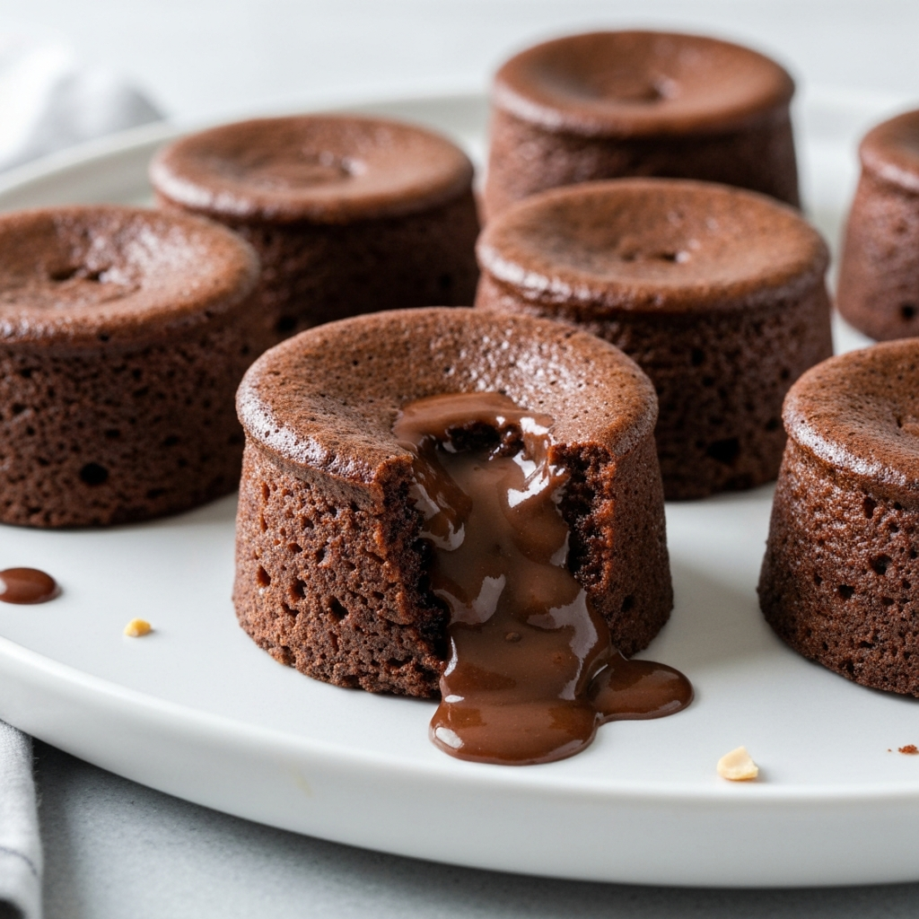 High-Protein Peanut Butter Chocolate Lava Cakes