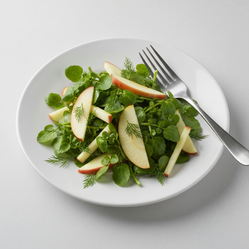 Watercress and Apple Salad with Lemon-Dill Vinaigrette