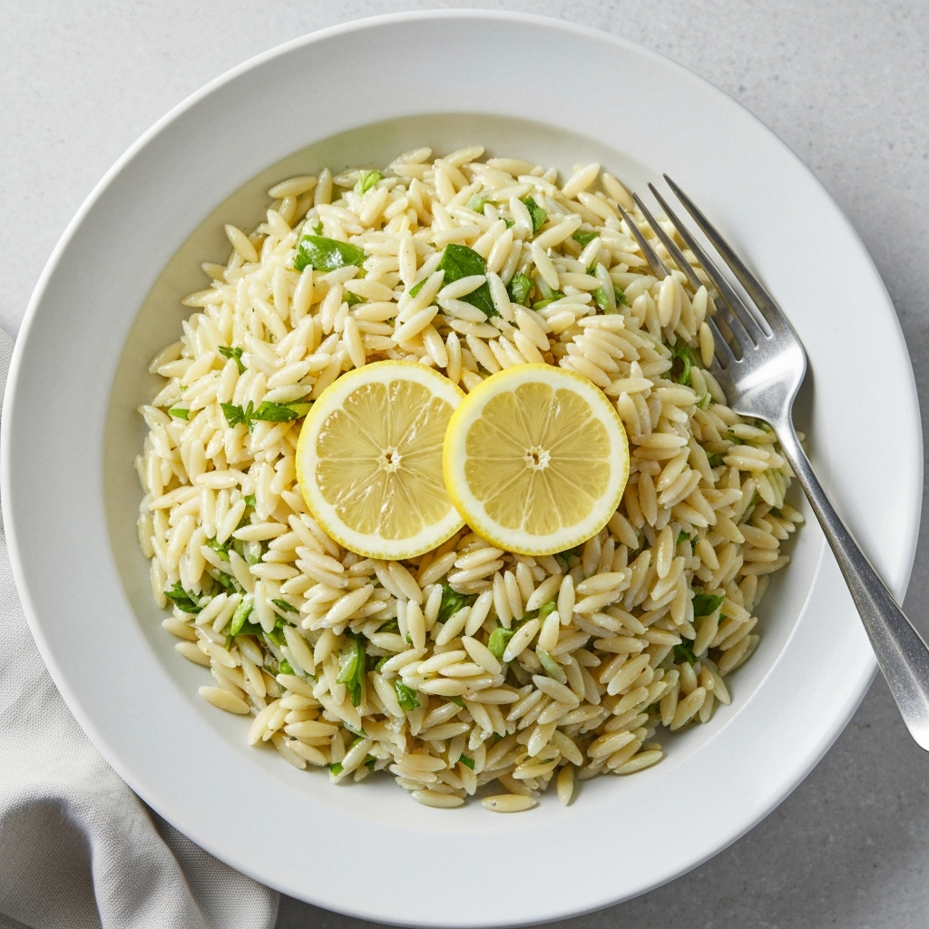 Greek Lemon and Herb Orzo Salad