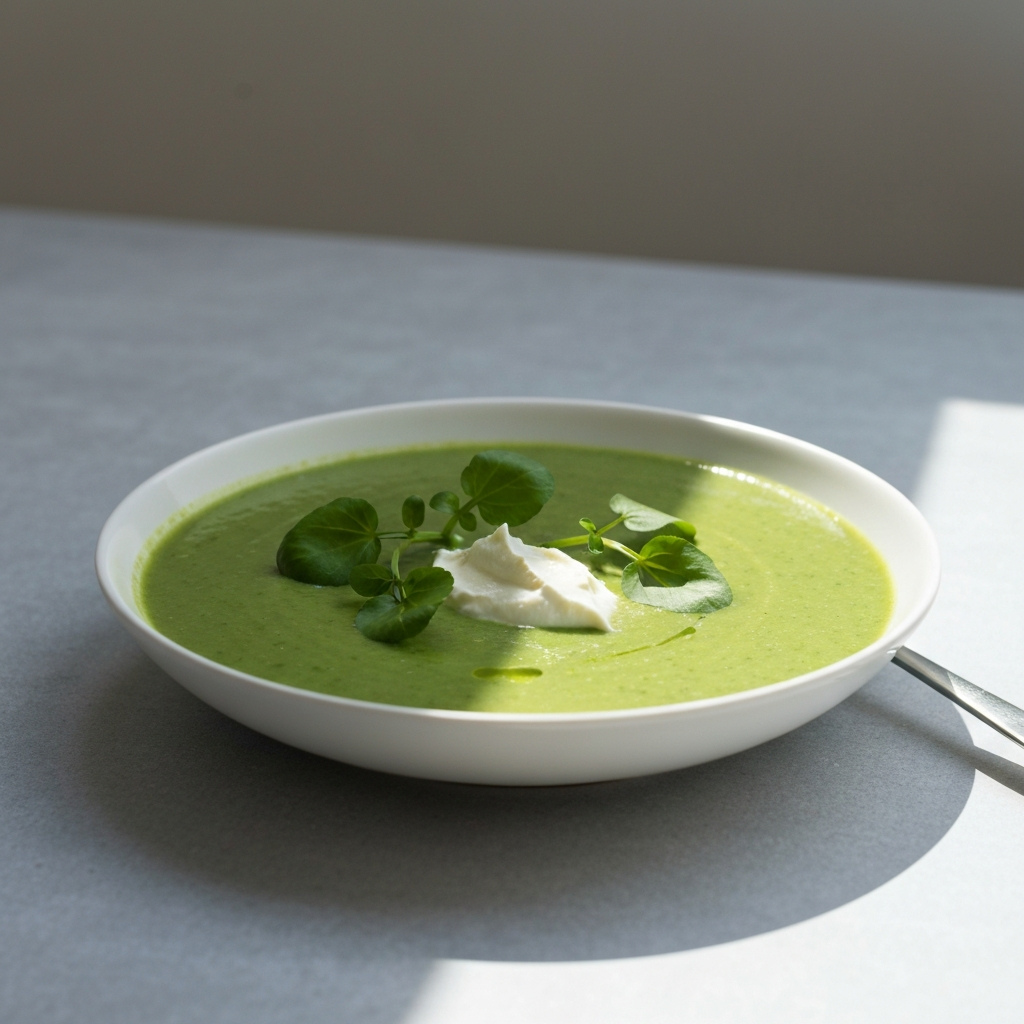 Watercress Soup with Crème Fraîche