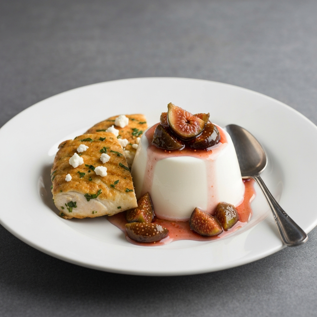 Greek Yogurt Panna Cotta with Fig Compote