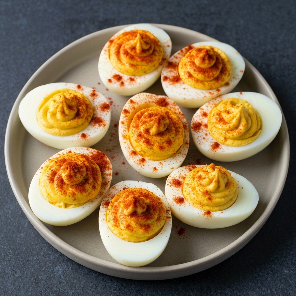 Spanish Style Deviled Eggs with Smoked Paprika