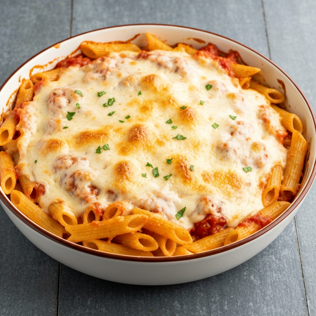 Alfredo Marinara Pasta Bake