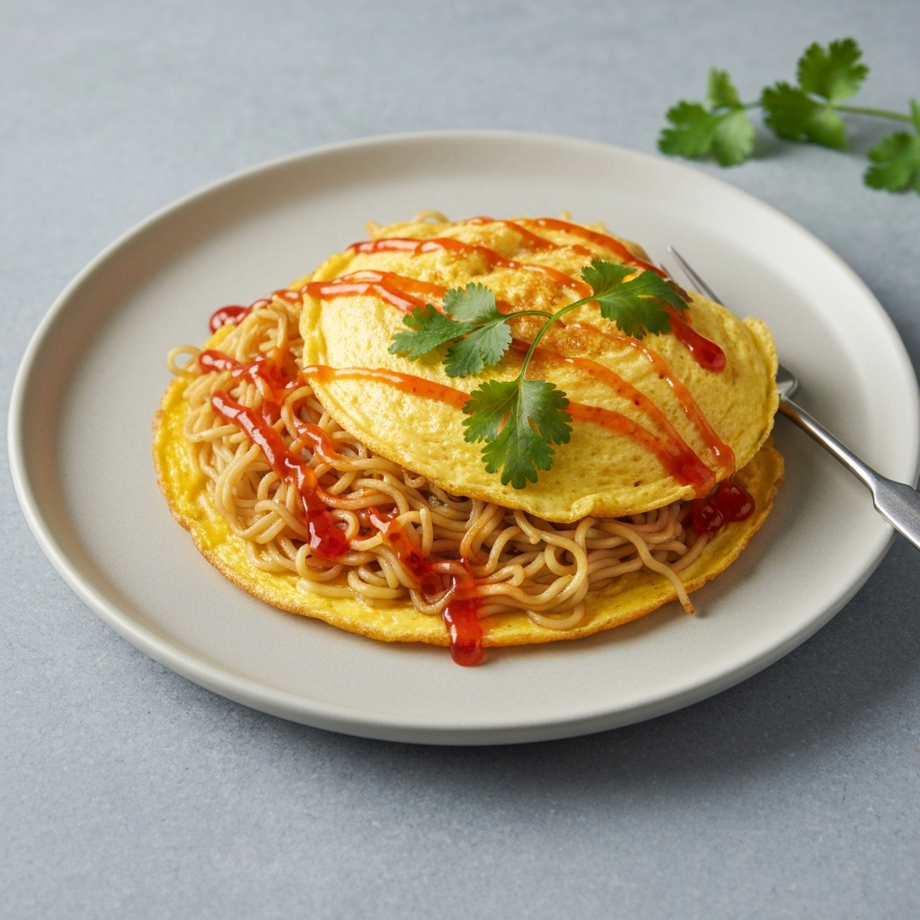Thai Inspired Breakfast Noodle Omelette