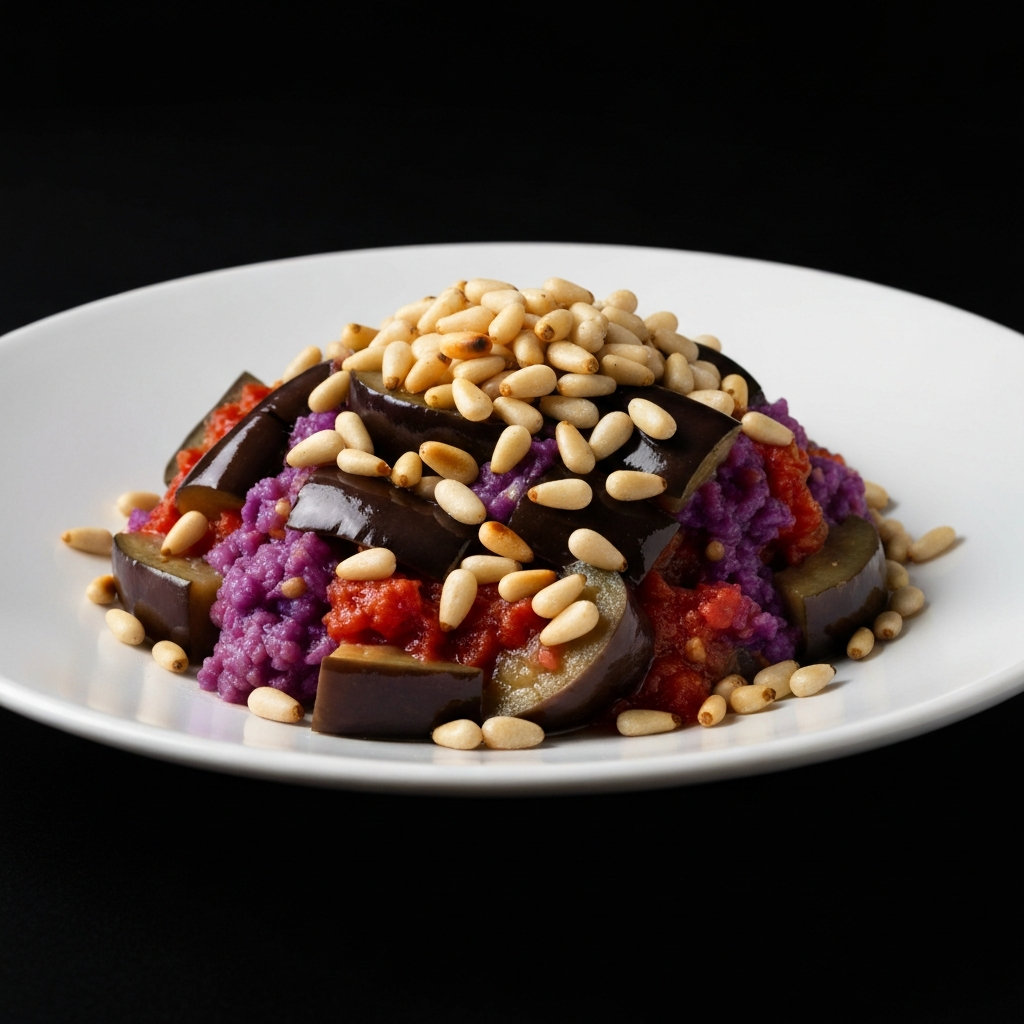 Eggplant Caponata with Toasted Pine Nuts
