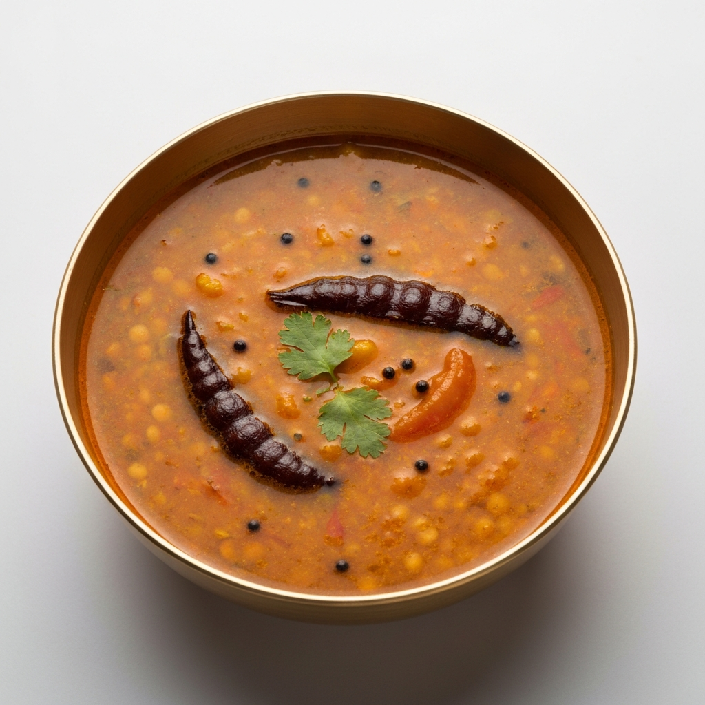 Rasam (South Indian Tomato Soup) with Tamarind and Spices