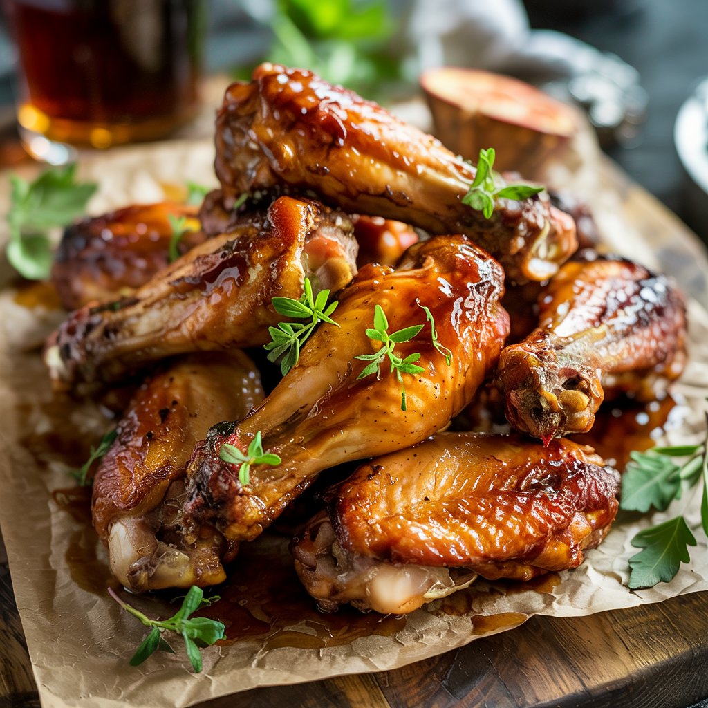 Bourbon-Glazed Chicken Wings