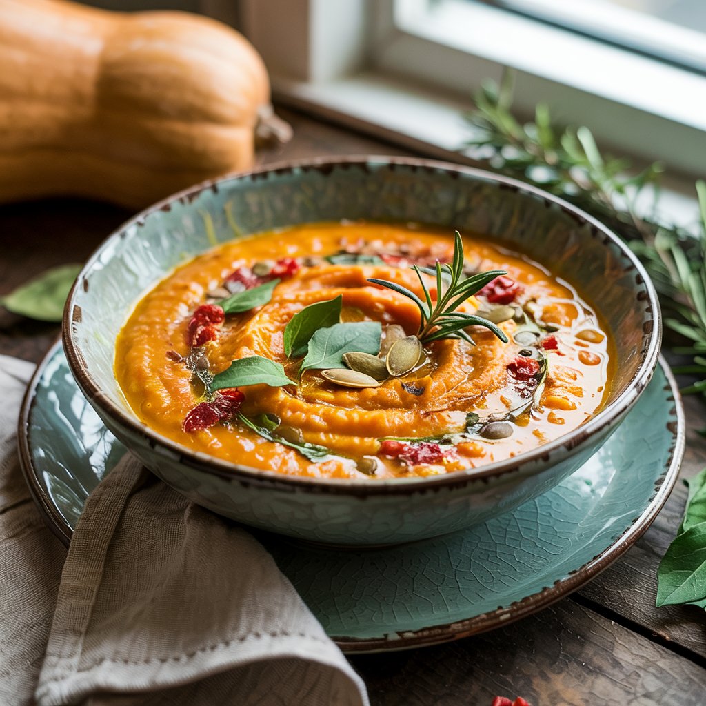 Autumn Harvest Butternut Squash & Lentil Soup