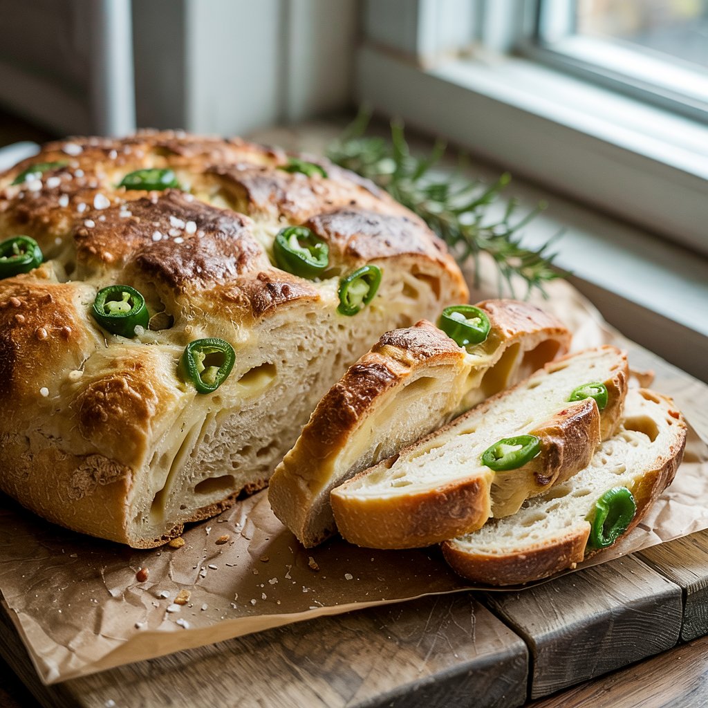 Jalapeño Cheddar Sourdough Bread
