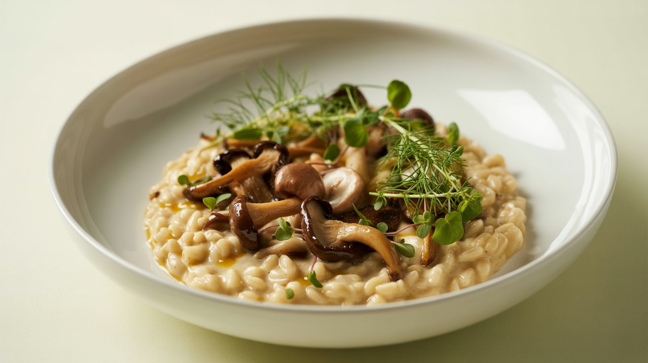 Creamy Jersey Mushroom Risotto with Local Herbs