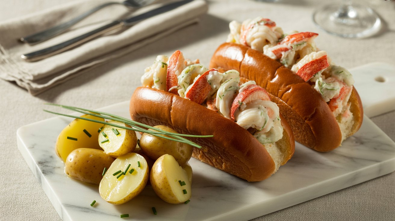 Jersey Lobster Rolls with Jersey Royal Potato Salad