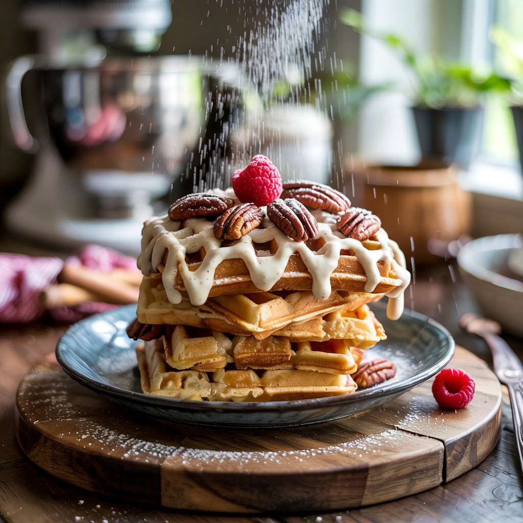 Cinnamon Roll Waffles